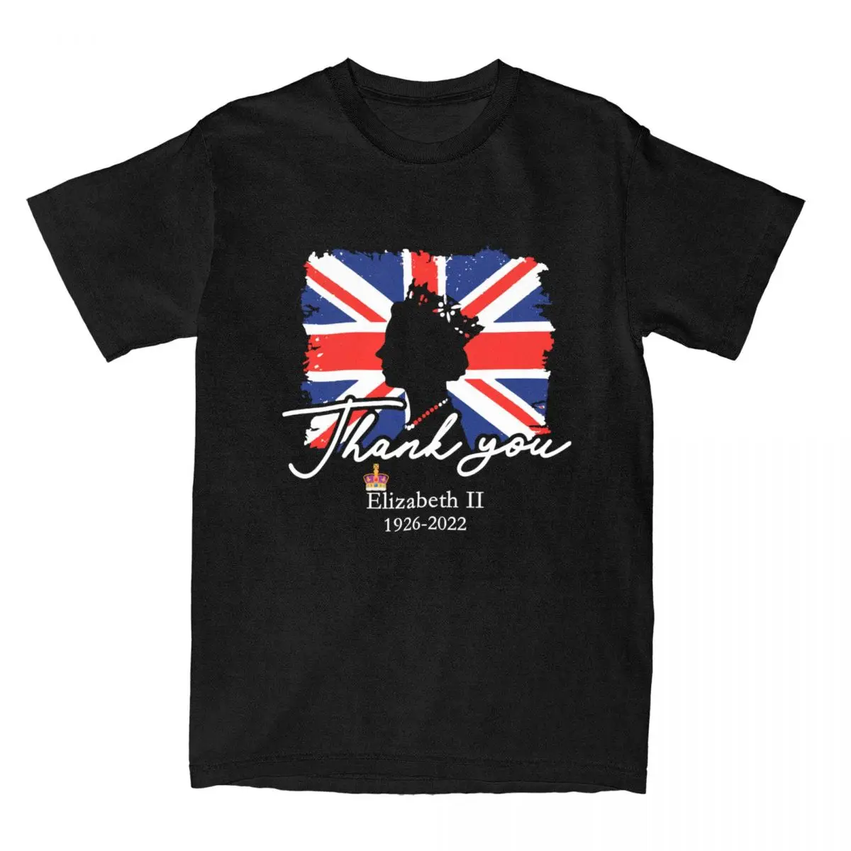 Queen Design Elizabeth T-Shirts for Men Boss Her Royal Highness Queen of England Vintage 100% Cotton Tee Shirt T Shirt Clothing