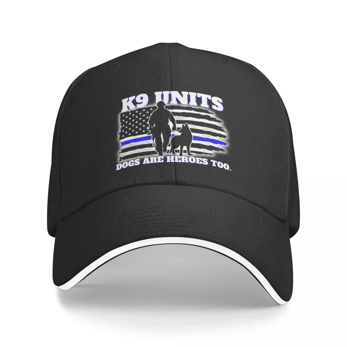 

K9 UNITS Dogs are Heroes too. Baseball Cap cute Big Size Hat Caps Male Women's