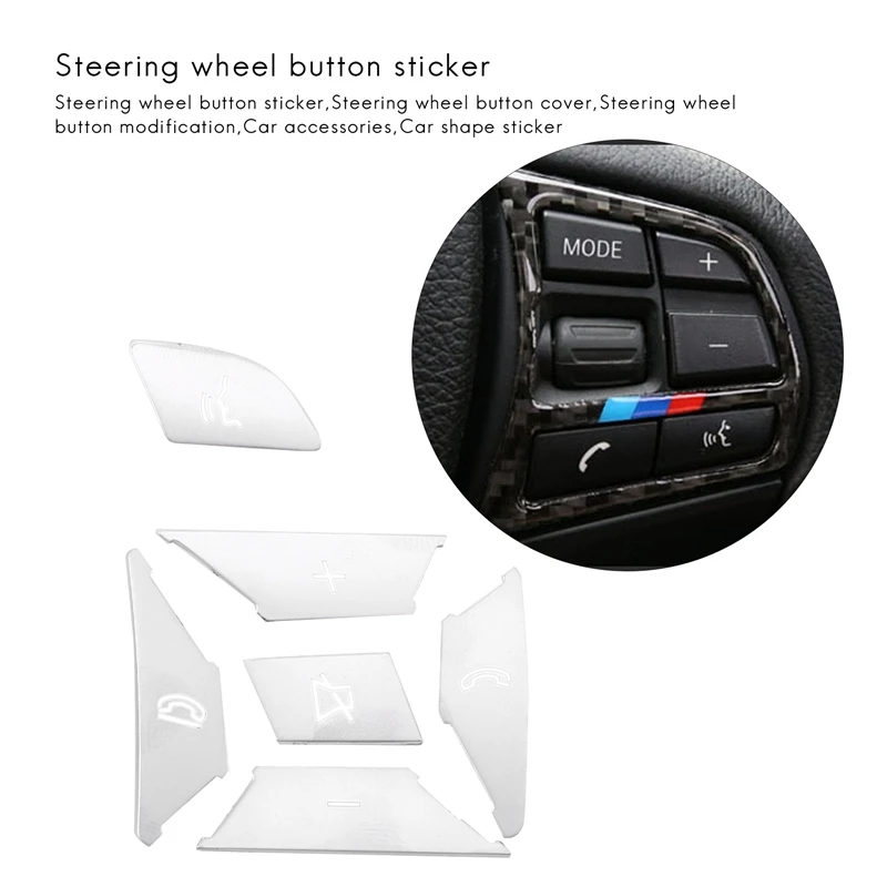 Steering Wheel Button Switch Trim Cover Sticker For Mercedes Benz A B C E Ml Gl Cla Gla Glk Sl Slk Class W176 W246 W212 W204