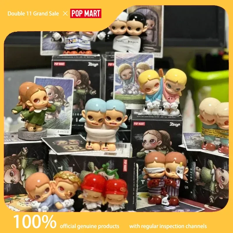 

Genuine Popmart Zsiga Twin Series 3rd Generation Blind Box On Yes Girlfriend Trendy Toy Definitive Box Birthday Gifts For Girls