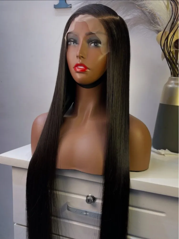 

30 40 Inch 200 Density Bone Straight 13X6 Hd Lace Frontal Wig 13X4 Transparent Lace Front Pre Plucked 100% Human Hair For Women