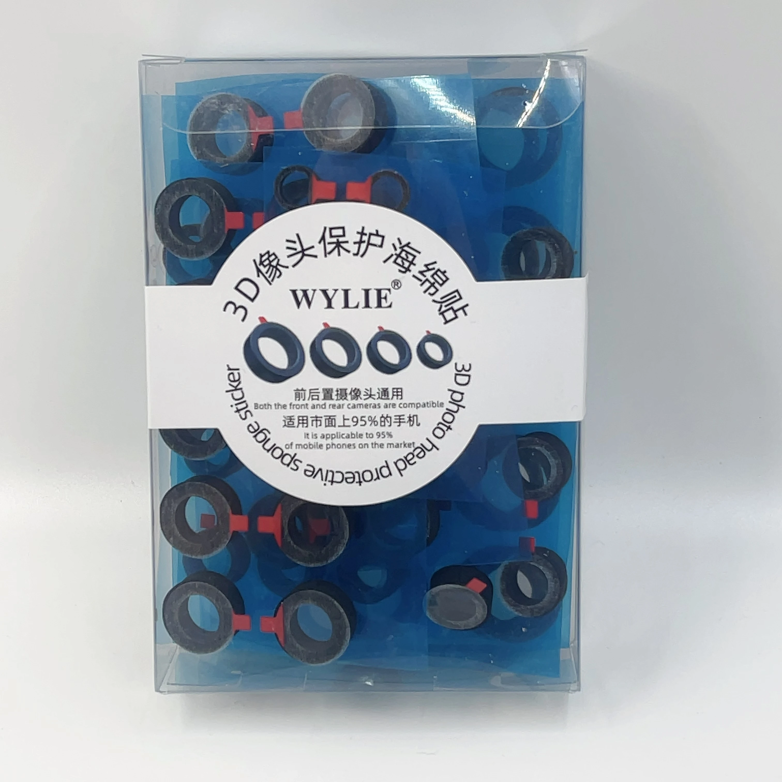 WYLIE 6/8/9/13mm 3D Photo Head Protective Sponge Sticker For The Front And Rear Cameras 95% Moble Phone Model 70pieces/box