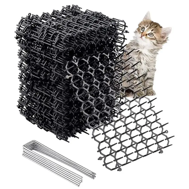 

Scat Mats for Dogs Safe Humane Puppy Spikes Scat Pad Cat Spikes Fence Prickle Strips Network for Dogs Cats On Sofas Chairs