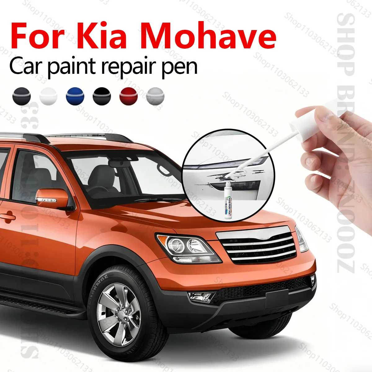

Ручка для ремонта автомобильной краски Аксессуары для ремонта царапин Серый KLG Черный ABP Белый UD Красный IY Коричневый Красный Для 2008-2025 Kia Mohave
