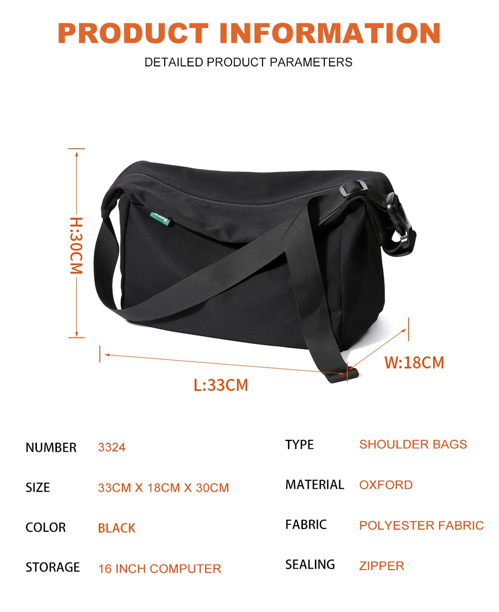 MOYYI Oxford Männer Messenger Taschen Hohe Kapazität Casual Teenager Schule Buch Taschen Mode Reise Schulter Umhängetasche Neue Design – Detail 3