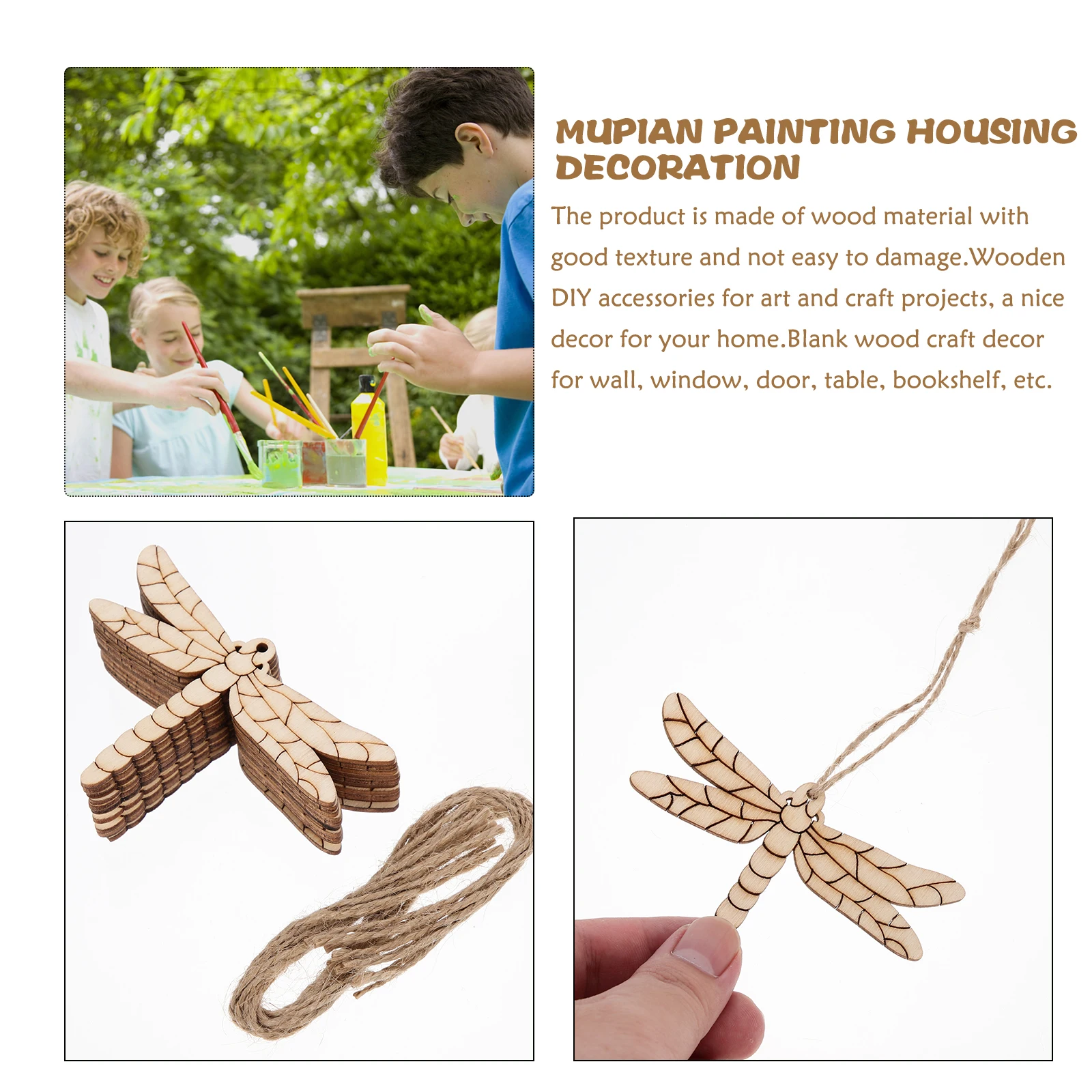 

50 set Unfinished Chips DIY Cutout Decor rustic look Home Wall Unfinished Wooden Slice Diy Wooden Cutout Window Door Table