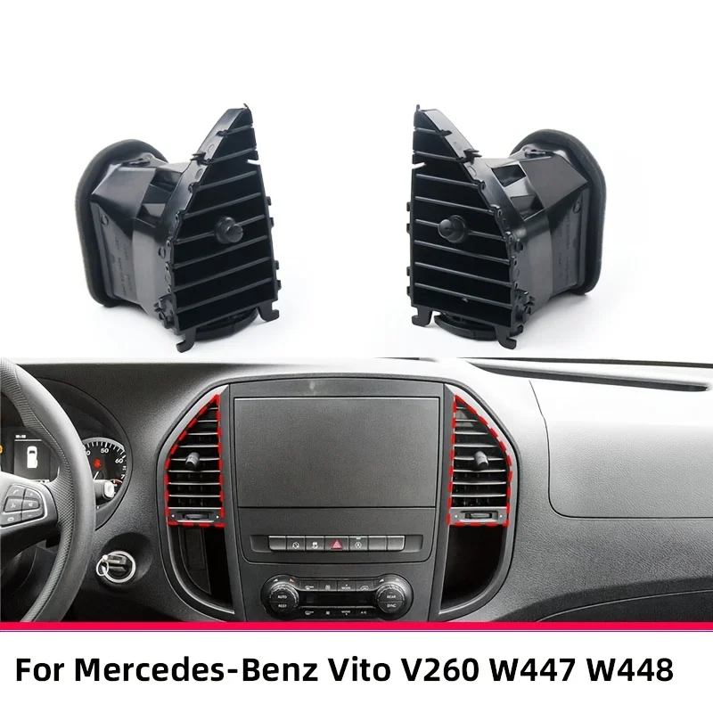 Dashboard Central Air Outlet Vent Grille Repair Kit for Mercedes-Benz V-Class W448 W447 V260 Vito 2016-2024, OEM 4478300654
