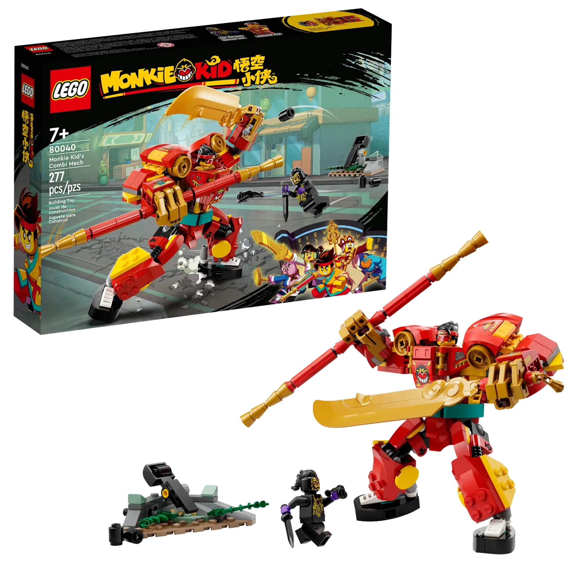 LEGO Monkie Kid-80040 Monkie Kid transforms into a mecha creative building block toy ornaments, room decoration gift