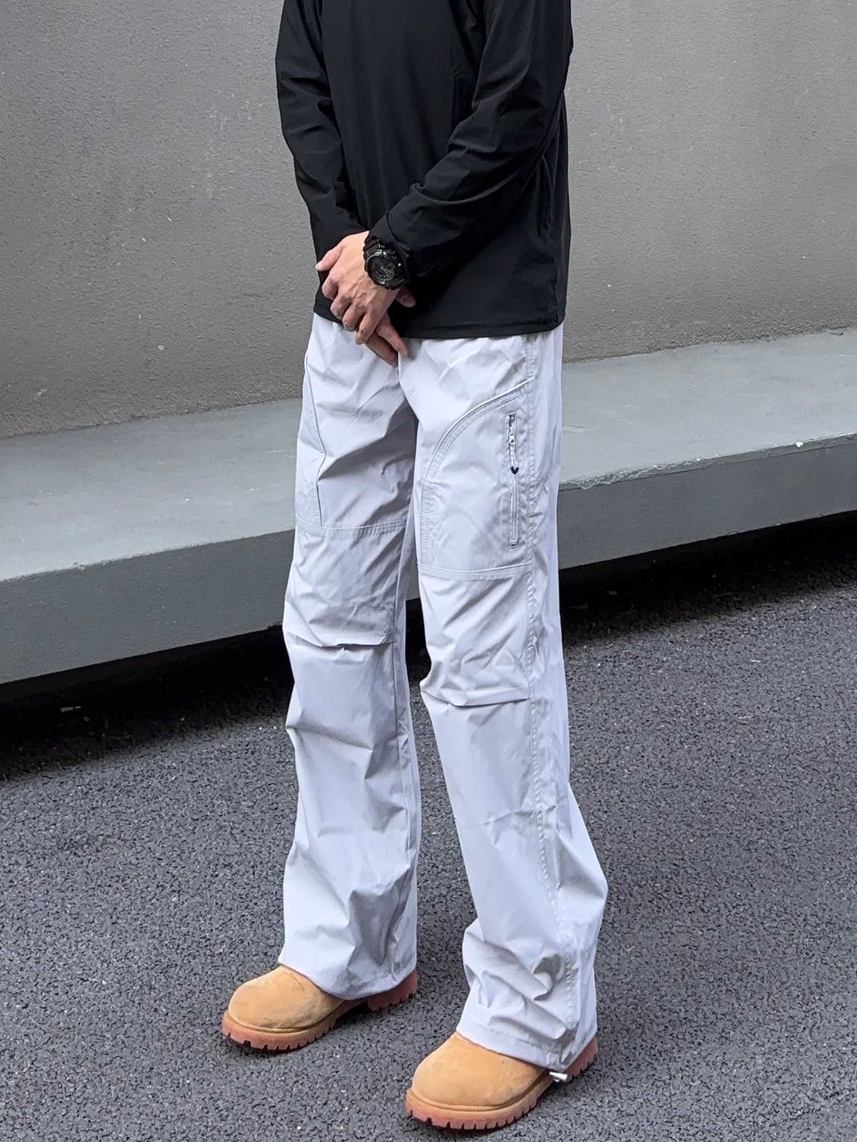 

UNCLEBLUE26 Spring Outdoor Mountain Climbing Tee-Proof Water-Resistant Qui-Dry Fce-Lined Cargo Pants Functional Workwear