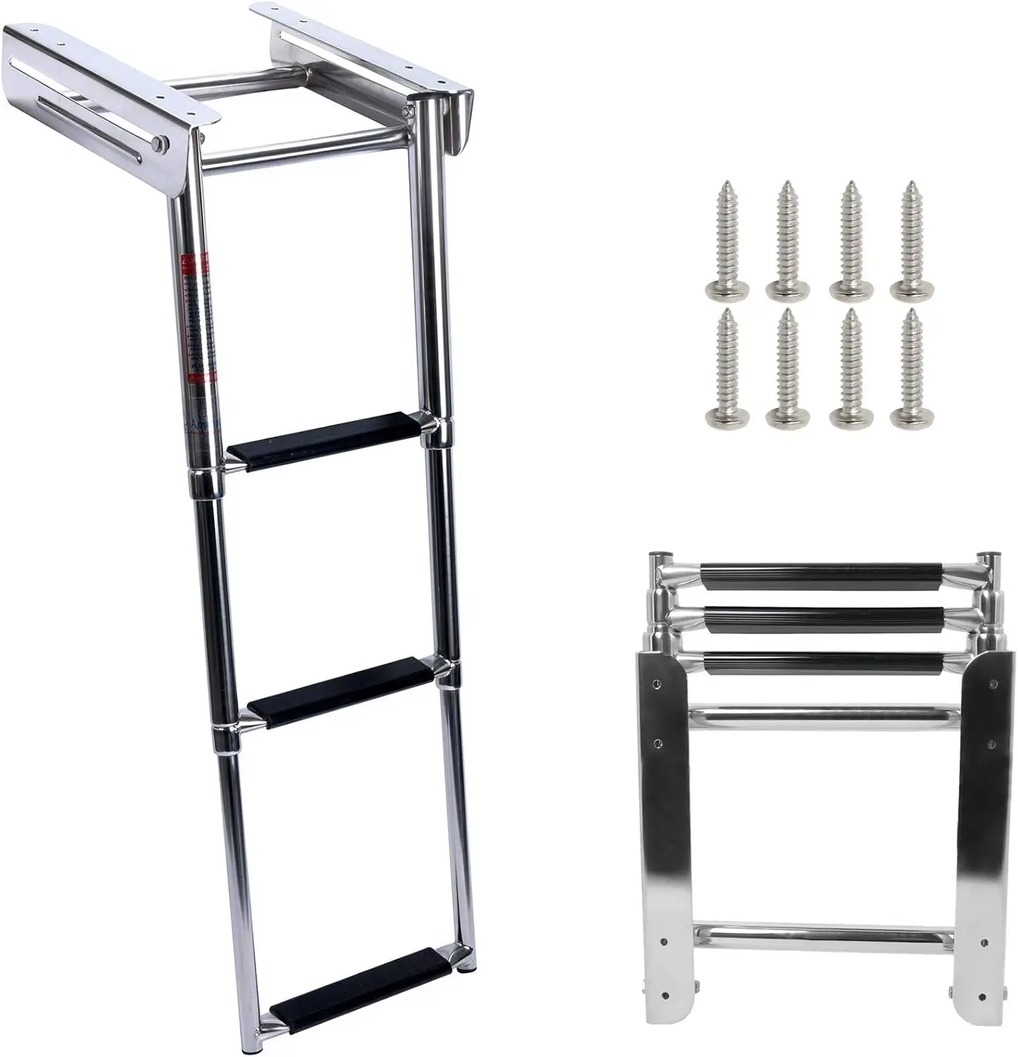 3 Steps Stainless Steel Telescoping Boat Ladder Swim Step