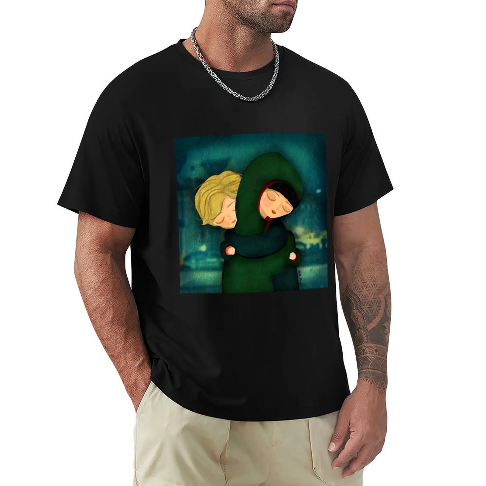 

O Helga Natt, Isak and Even T-Shirt oversizeds vintage anime shirt tees blue lock mens t shirts top quality