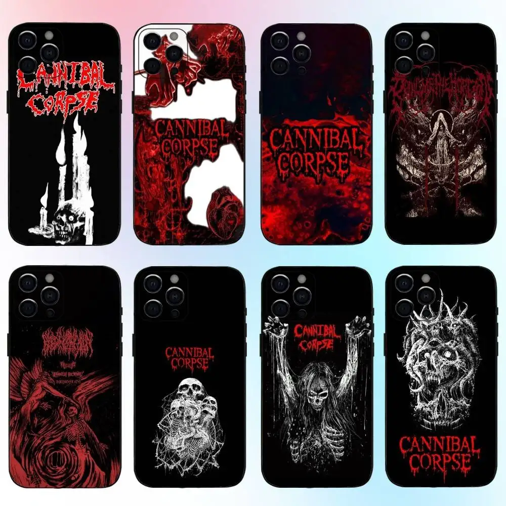 

Cannibal Corpse Album Phone Case For iPhone17,16,15,14,13,12,11 Plus,Pro Max Soft Black Cover