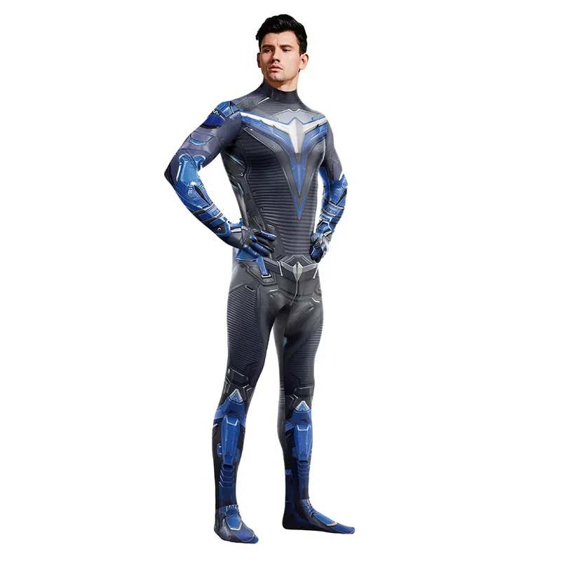 Film Gotham Ridders Nightwing Cosplay 3d Jumpsuit Vrouwen Mannen Bat Cosplay Kostuum Halloween Zenti Party Bodysuit