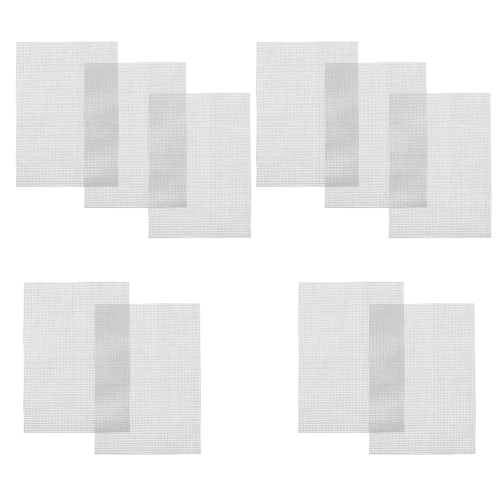 10 أوراق رقعة إصلاح شاشة النافذة ذاتية اللصق، رقعة شبكية رمادية متينة لمجموعة إصلاح ثقوب شاشة الباب تدوم طويلاً #3