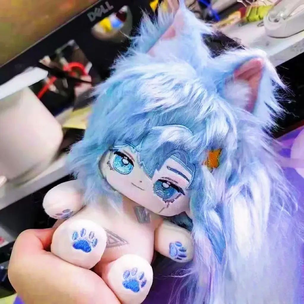 Anime glückliche Helden Kalo Spiel Cosplay Plüsch ausgestopfte Baumwolle Tierohren Körper 20cm Wechsel Kleidung Puppe verkleiden Spielzeug Plüsch Geschenk