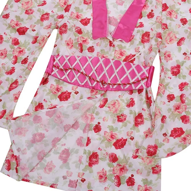 Children Japanese Kimono Kids Asian Geisha Halloween Stage Performance Masquerade Girls Dresses