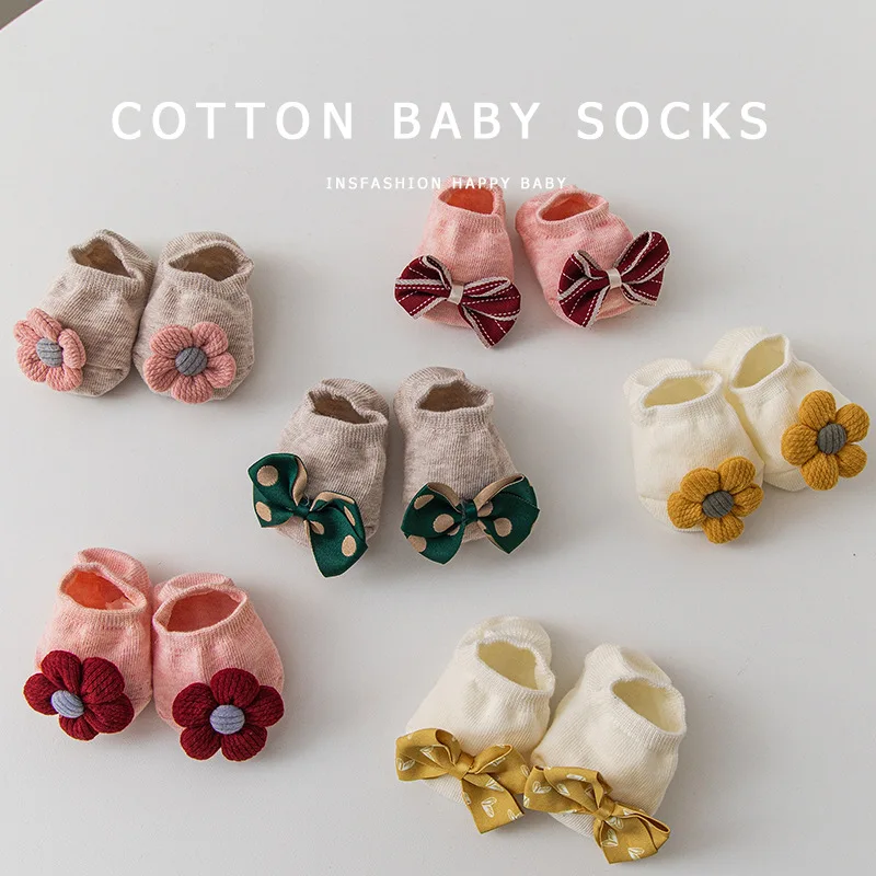 Boys and Girls Baby Sock Cotton New Fall Newborn Floor Socks 0-3 Years Old Non-slip Boat Socks Shoe Covers Baby Accesories