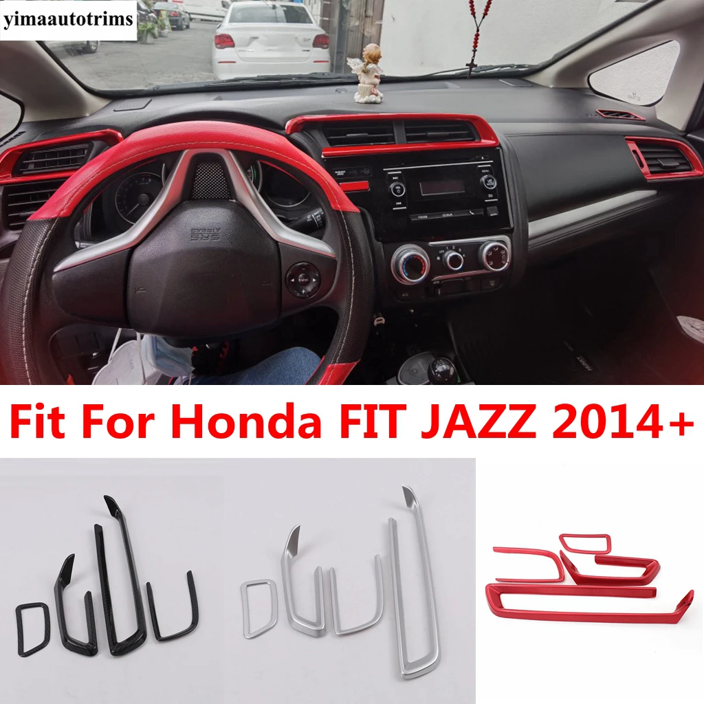 

Dashboard Central Middle Air AC Conditioning Outlet Vent Frame Decoration Cover Trim Accessories For Honda FIT JAZZ 2014 - 2020