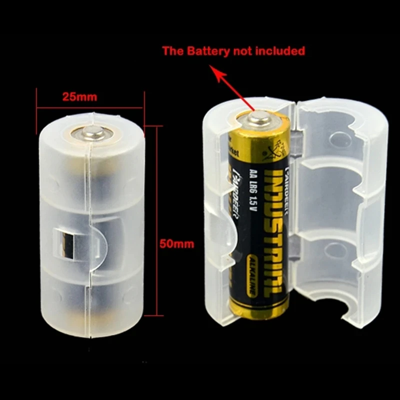 Brand New 4PCS AA to C Battery Adaptor Holder Case Converter Switcher LR06 AA to C LR14 Size Battery Storage Box