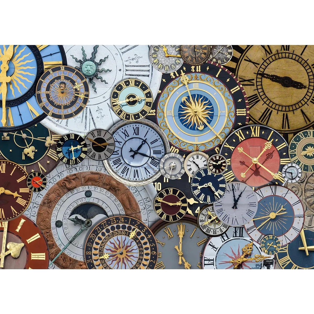 Jigsaw Puzzles for Adults 1000 Pieces, Clocks Interlock Perfectly Letter on Back No Dust, Home Decor Birthday Party Gift Toy