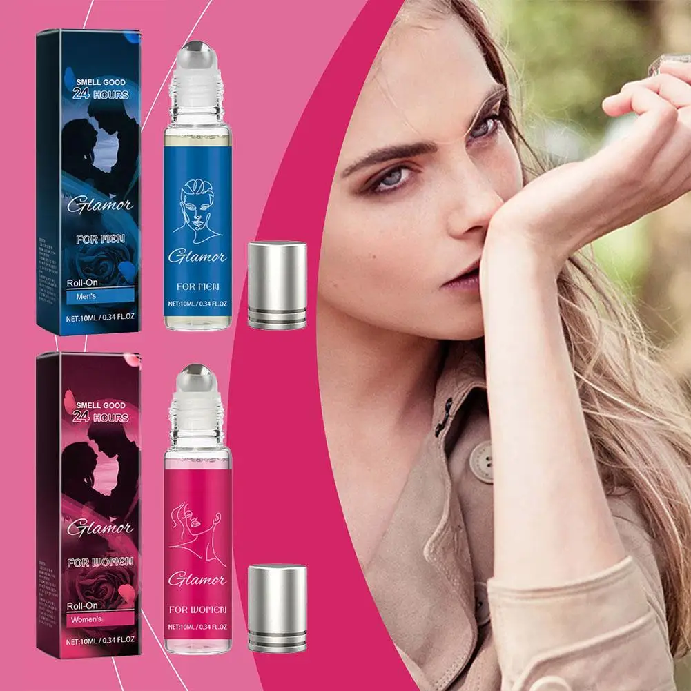 Pheromone Roller Rose Perfume For Woman Glamour Dating Long Lasting Scent Fragrance Non-stimulation Refreshing Portable Perfum