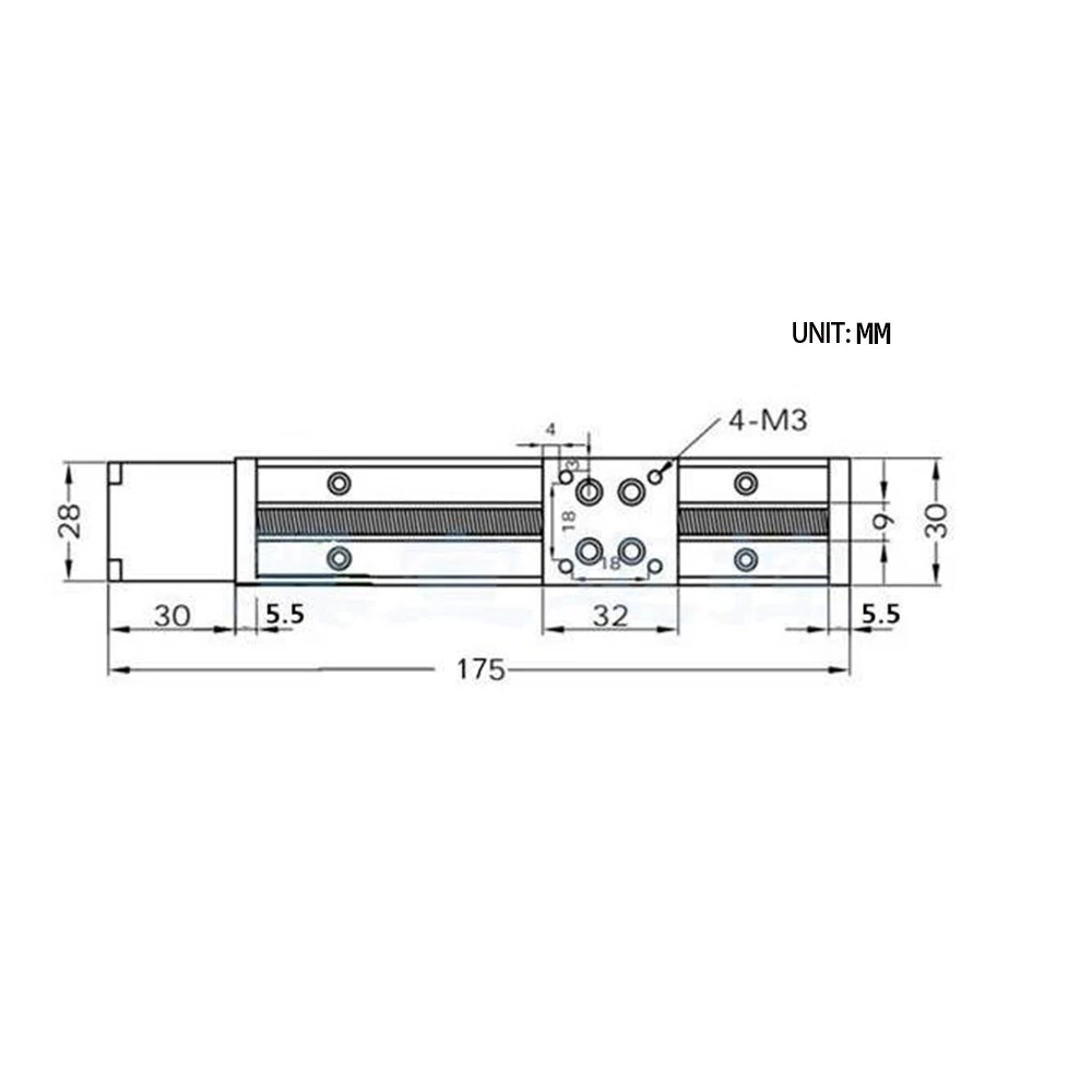100mm Effective Travel Length Mini Linear Rail Guide Lead Screw T6x1 with NEMA11 Stepper Motor for CNC Router Parts X Y Z Linear