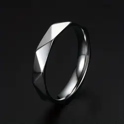 1pc Fashion Stainless Steel Ring Simple 4mm Polished Ring Classic Geometric Ring For Men Women Men's Wedding Dating Accessories