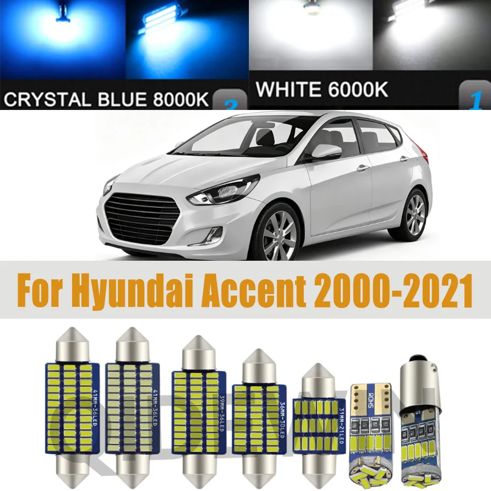 Car LED Interior Light For Hyundai Accent 2 3 4 5 LC MC RB HC 2000-2011 2012 2013 2014 2015 2016 2017 2019 2020 2021 Accessories