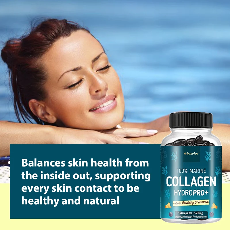 

Hydrolyzed Marine Collagen Capsules 1000 Mg, Effectively Protects Skin and Hair, Promotes Healthy Skin, Nails & Hair supplement