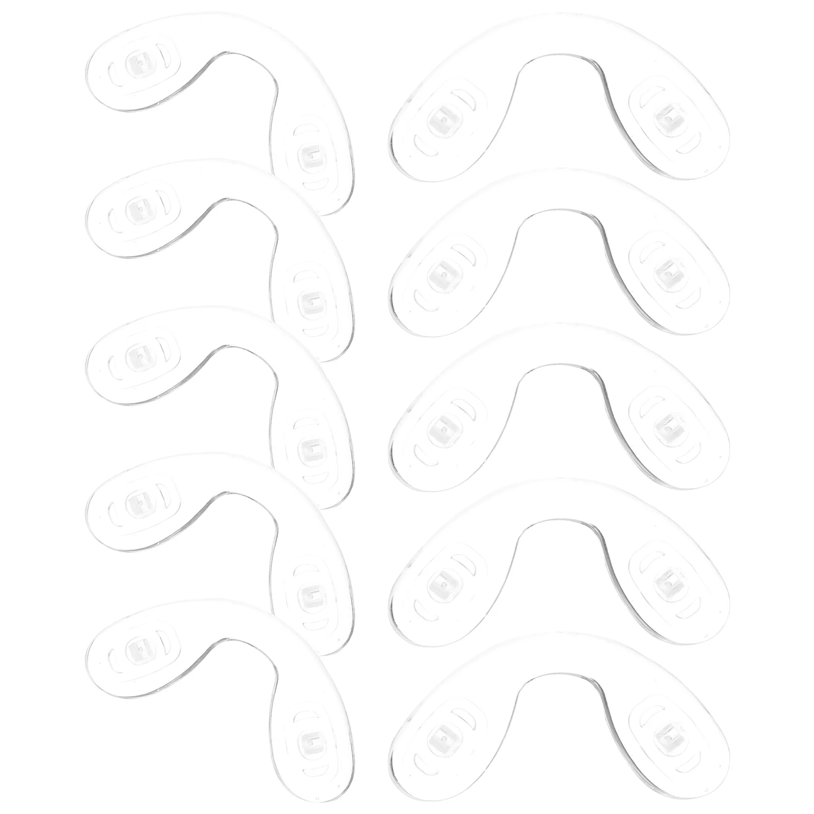 

10 Pcs Glasses Silicone Nose Pads Eyeglasses for Anti Slip Replacement Guards Self-adhesive