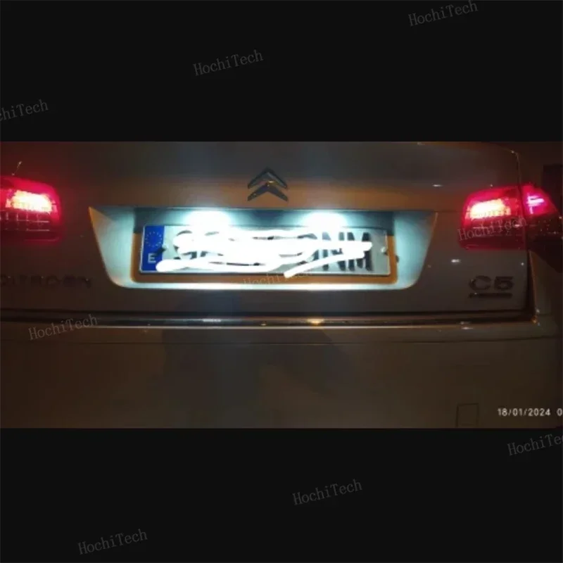 2x Number License Plate Lamp No Error LED 12V 6500k White for Peugeot 106 1007 207CC 307 308 3008 508 For Citroën C2 C3 C5 C5 C6