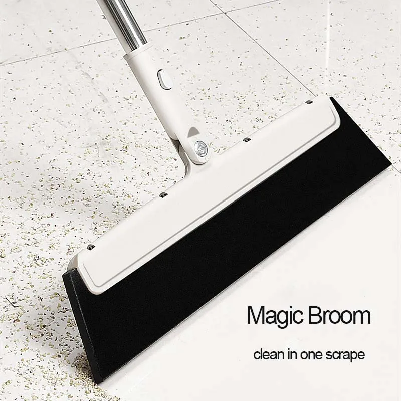 Floor Cleaning Squeegee Telescopic Magic Broom Non-sticky 180° Rotation Home Dust Broom For Bathroom Glass Window Floor Wiper