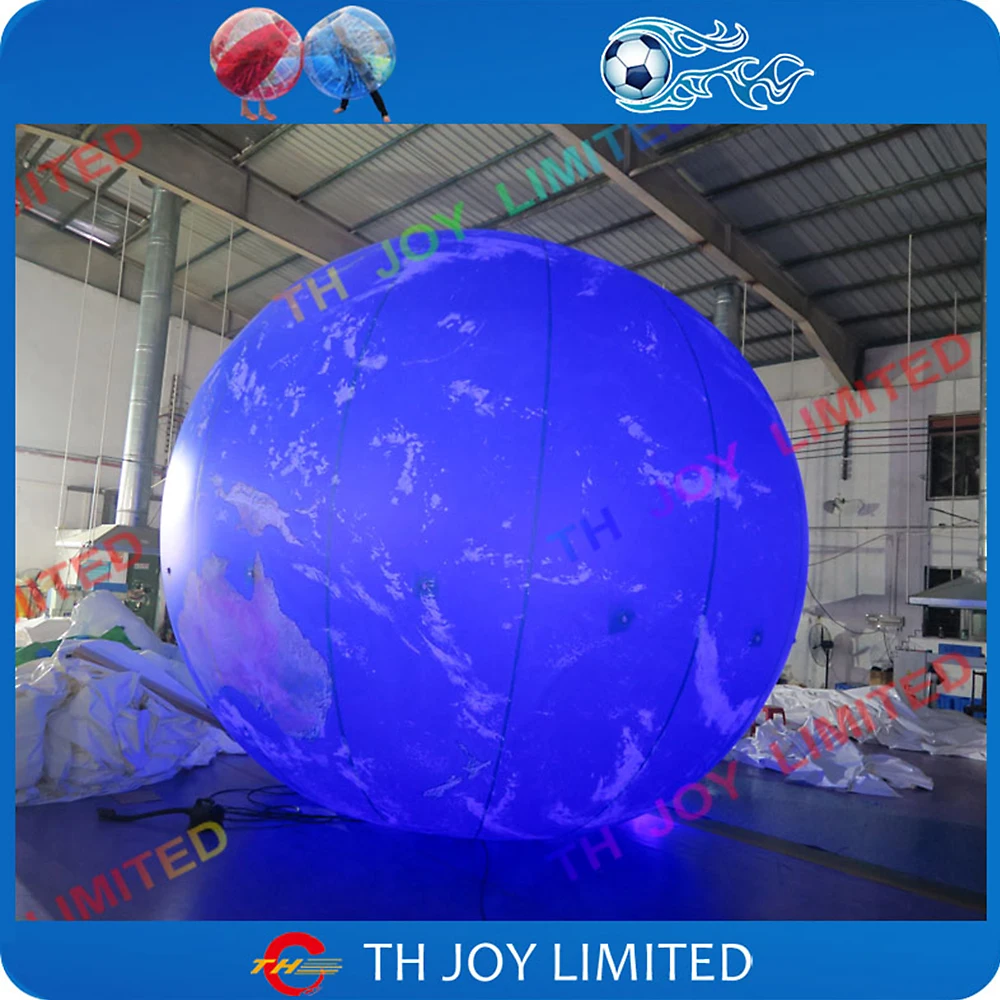 1.5m/2m/3m PVC giant inflatable inflatable earth globe ball with lights for decoration/exhibition/events,giant inflatable planet