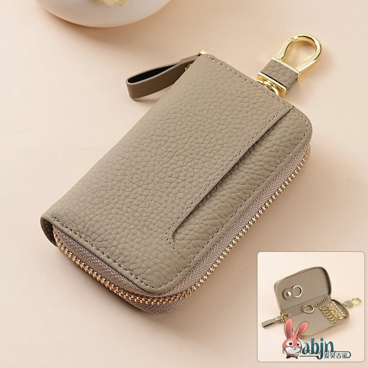 

Роскошный кожаный многофункциональный съемный брелок для ключей 2026 года, чехол для ключей, держатель для карт из акрила и пластика