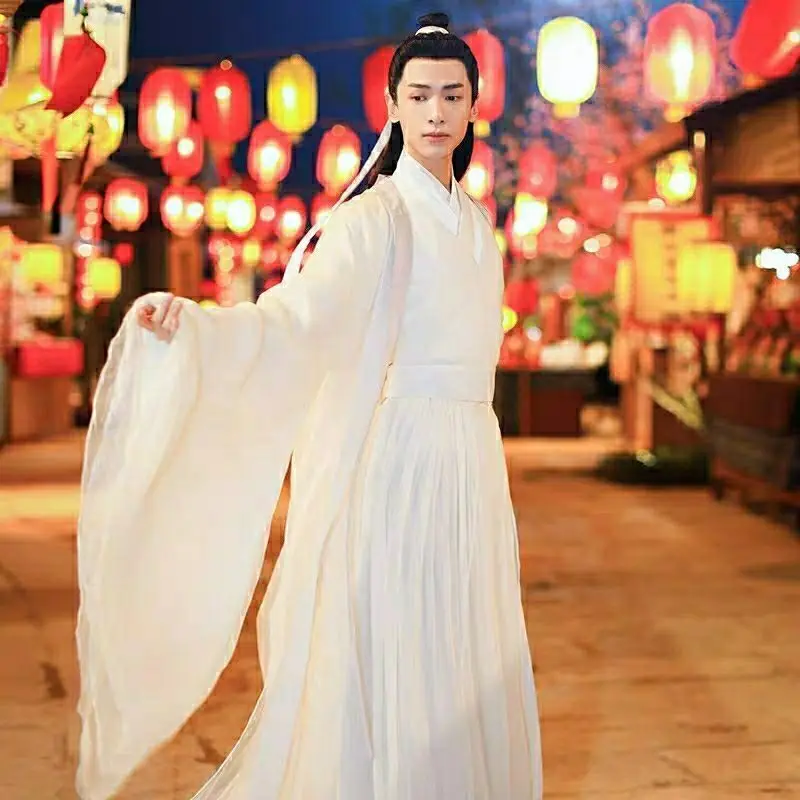 Ancient style men's chivalrous suit, like frost, same style as Luo Yunxi, handsome young master, Chinese style Hanfu men's set