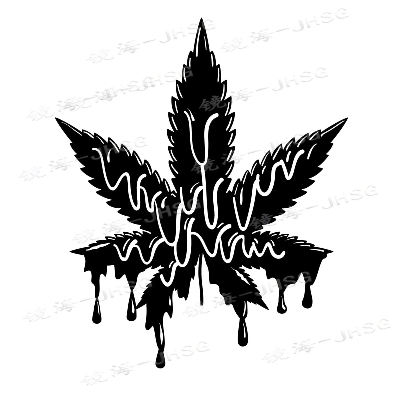 

Dripping Pot Leaf Sticker Decal-