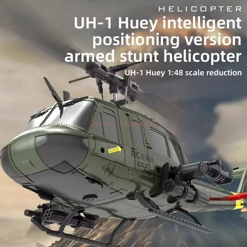 C032 Uh-1 Huey محاكاة ثلاثية الأبعاد ستة طريقة Aileron الحرة عكس تحلق حيلة هليكوبتر الكهربائية التحكم عن بعد نموذج طائرة لعبة