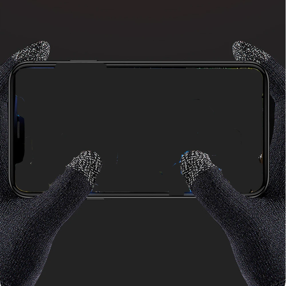 จอยควบคุมเกม penutup Tangan สำหรับ pubg กันเหงื่อถุงมือปลอกสวมนิ้วสำหรับเล่นเกม2ชิ้น