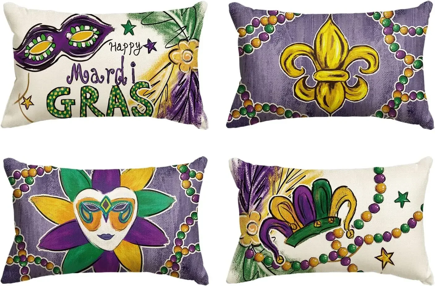 

Наволочка Carnival Iris, льняная прямоугольная праздничная наволочка 30X50 см, украшение для дивана, наволочка на талию