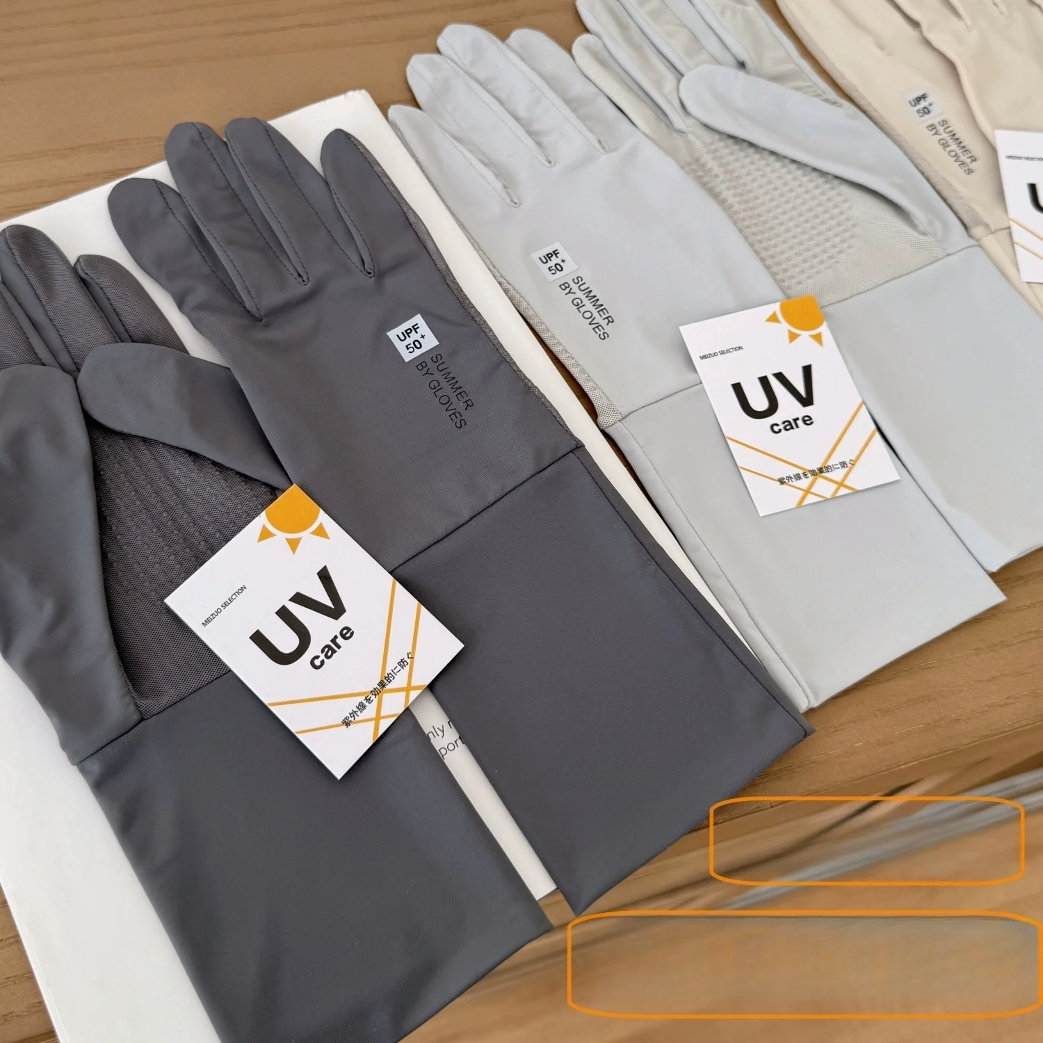 

Gloves Women Ice Silk UPF50+ UV Protection Non Slip Long Wrist Summer Driving Cycling Thin Breathable One Size