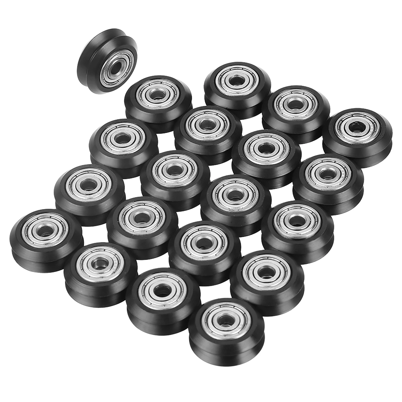 V Shape  Wheel 5mm Bore 625 Bearing Pulley Accessories for CNC 3D Printer 3D Printer Pulley V Type Pulley CNC Wheel