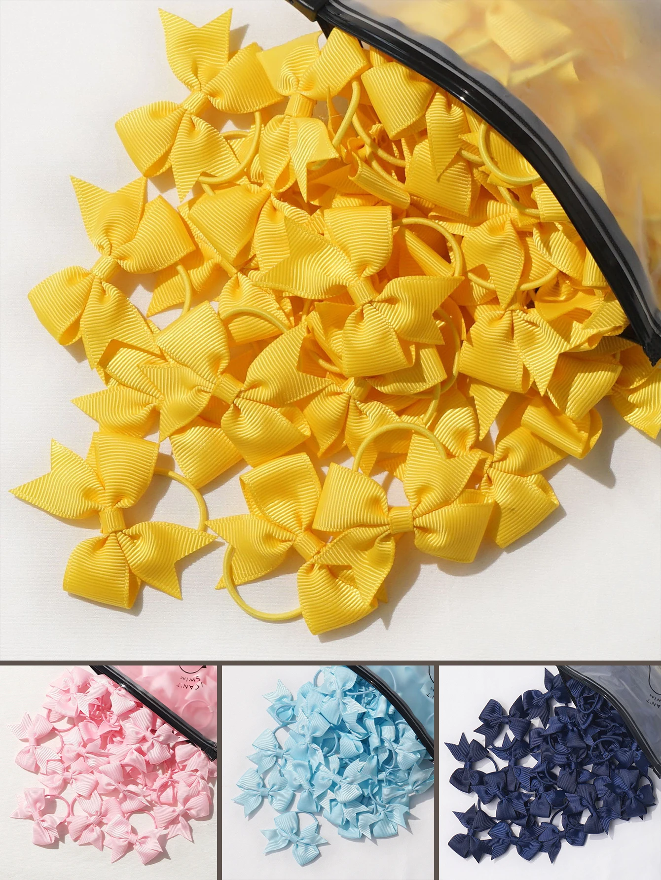 

10 шт. резинки для волос Joyo с бантом - 2-дюймовые прочные резинки для хвоста, милые минималистичные однотонные аксессуары для волос для девочек