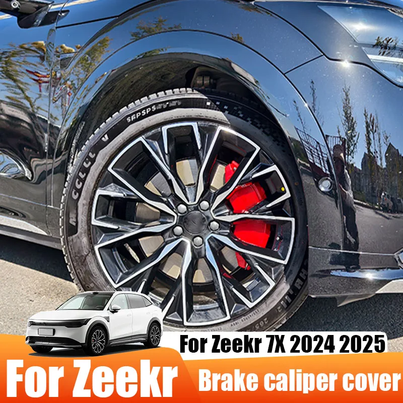 

Для Zeekr 7X 2024 2025 автомобильная шина, тормозной суппорт, крышка специального алюминиевого сплава, ступица колеса, суппорт, цветная модификация, детали