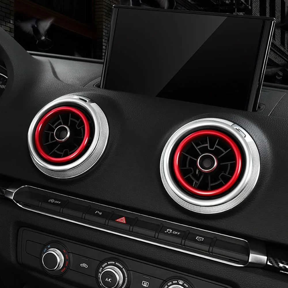 Car Air Center Console Outlet Trim Inner Ring Cover For Audi A3 8V S3 2014-2019 Sportback Sedan Interior Accessories Car Styling image 2