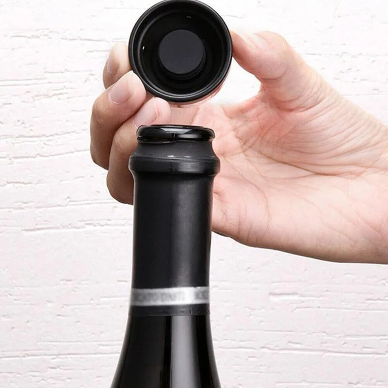 Vacuum Red Wine Bottle Cap Stopper Silicone Sealed Champagne For Wine Aerator Coravin Kitchen Oils Bottle Cocktail Smoker