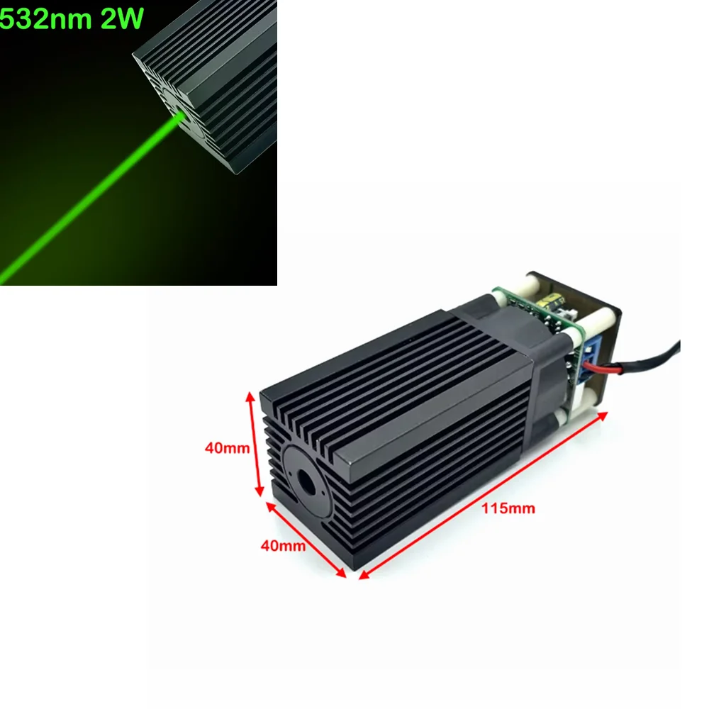 

532nm 2W Green Laser Module for bird Repellent and Landmark high-speed Warning