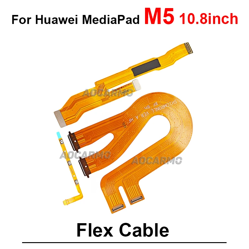 For Huawei MediaPad M5 10.8inch LCD Screen Connection Main Board Flex Cable Power On OFF Flex Replacement Parts CMR-AL09 CMR-W09