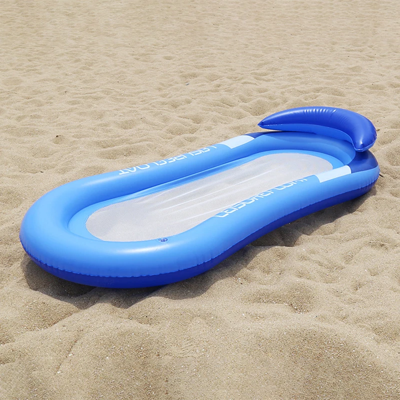 Hamaca de agua de PVC para piscina, colchón de aire, tumbona, cojín flotante para dormir, cama de aire inflable