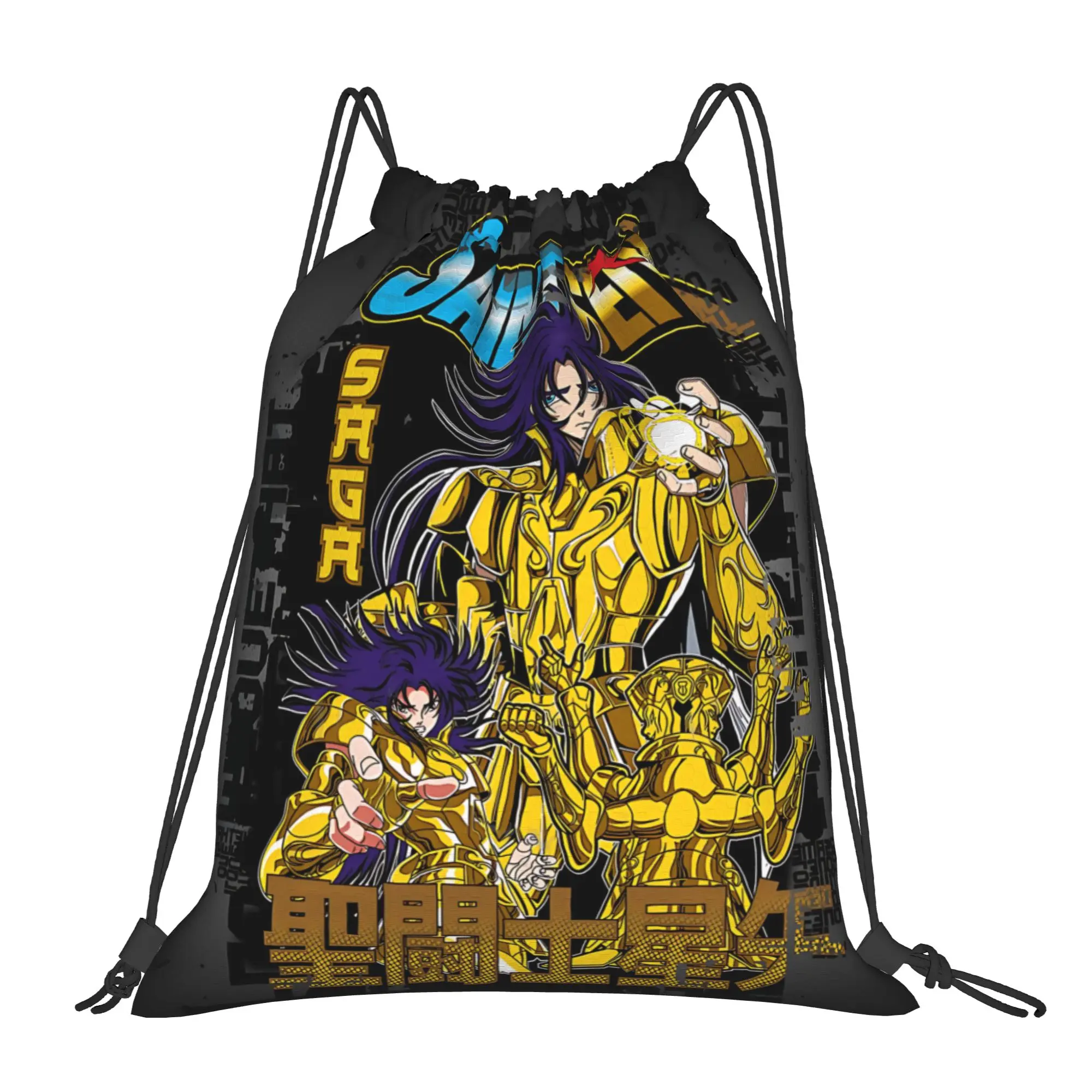 gym Pouch Saint Seiya  Drawstring Bags Shopping Unisex Storage Organize Bundle Pocket Rope Bag
