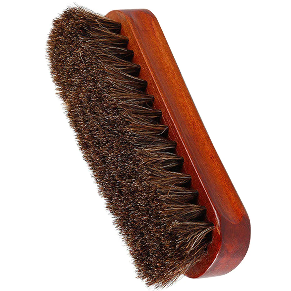 

Horse Hair Brush Shoe Cleaning Kit Bristle Delicate Small for Clothes Polish Shoes Horsehair